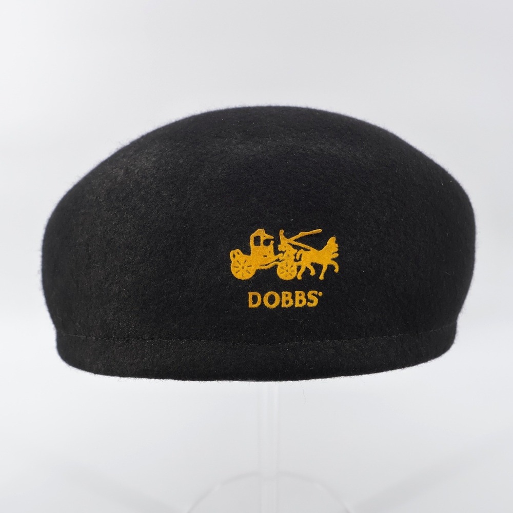 Dobbs Fifth Ave‎ Wool Felt Flat Cap Black Mens OSFM